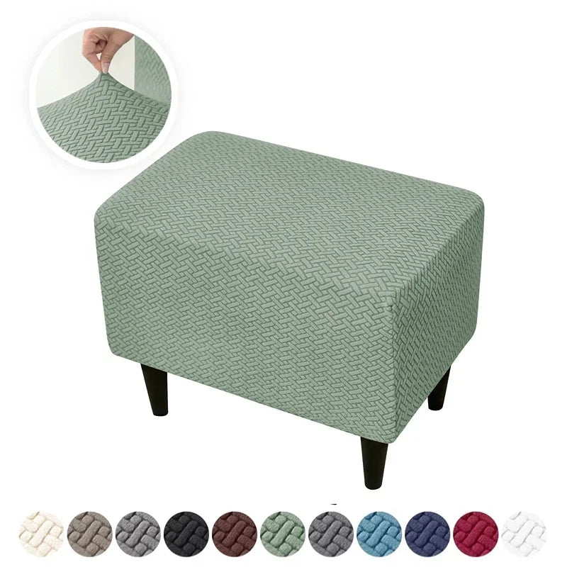 Housse Fauteuil Club - Housse Repose Pieds - Motif Chevrons