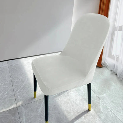 Housse de Chaise Scandinave - Velours - Dossier Arrondi