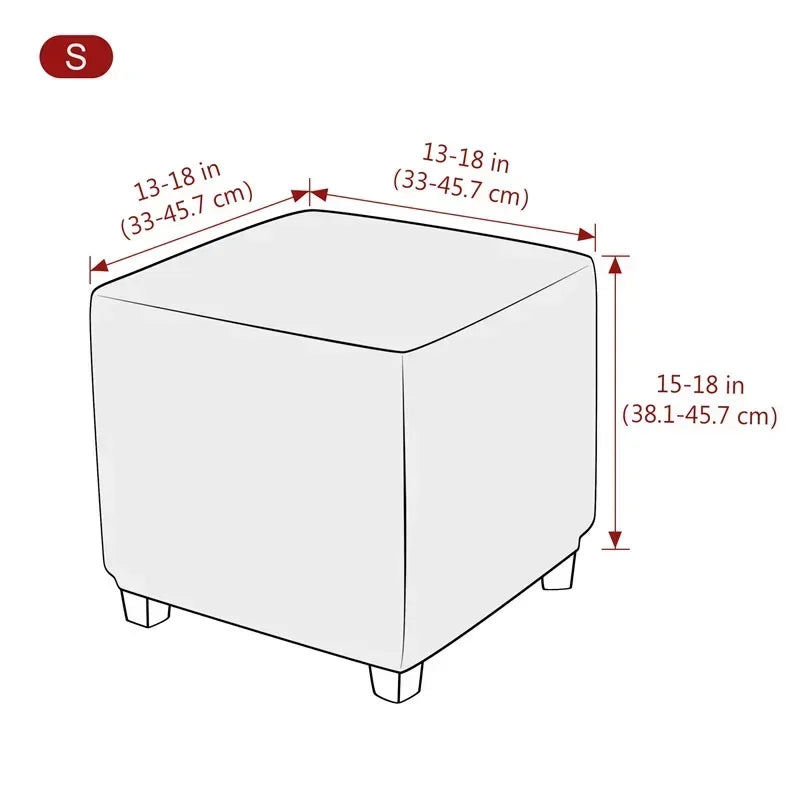 Housse de Pouf Velours - Couleur Unie