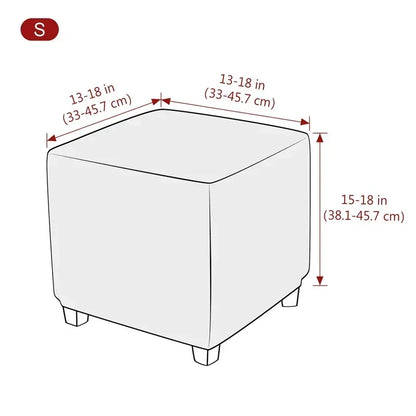 Housse de Pouf Velours - Couleur Unie