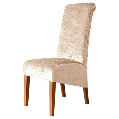 Housse de Chaise Xl - Velours Écrasé - Couleur Unie