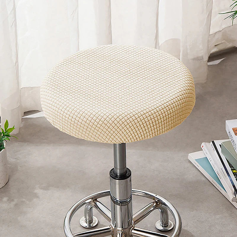 Housse Tabouret Bar Rond Jacquard