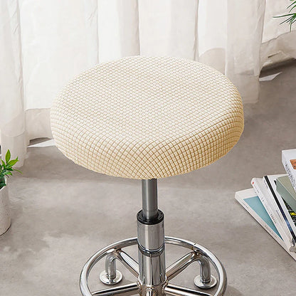Housse Tabouret Bar Rond Jacquard