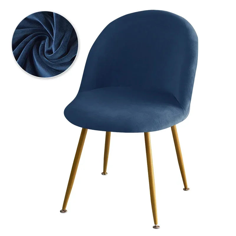 Housse Chaise Scandinave Dossier Incurvée Velours