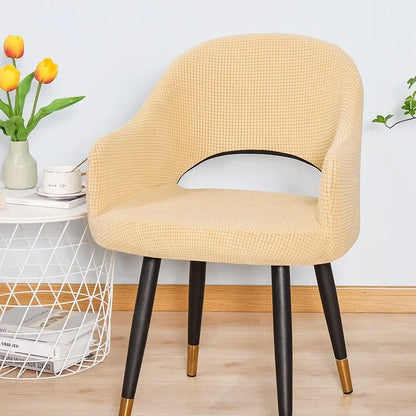 Housse Chaise Scandinave - Dossier Incurvée avec Accoudoirs