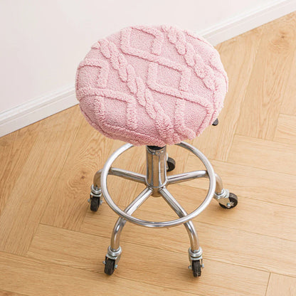 Housse Tabouret Rond - Couleur Unie