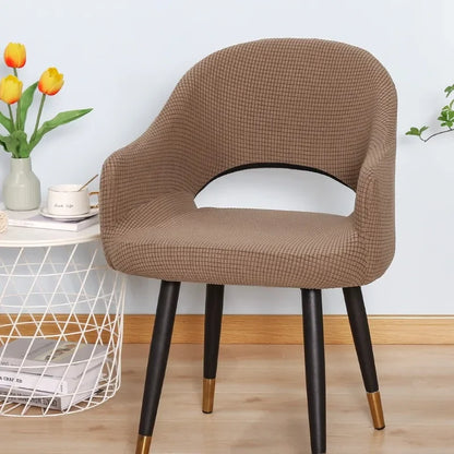 Housse Chaise Scandinave - Dossier Incurvée avec Accoudoirs