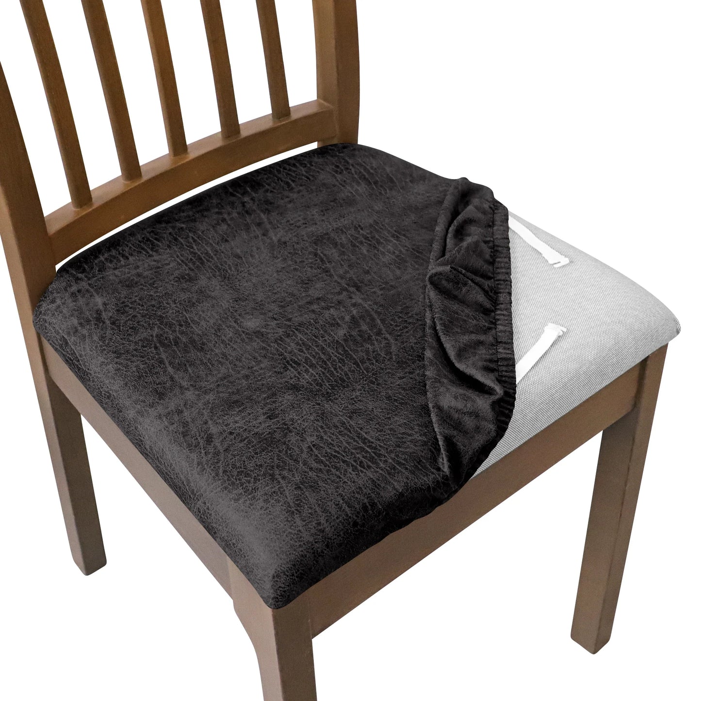 Housse Assise de Chaise - Velours Écrasé - Couleur Unie
