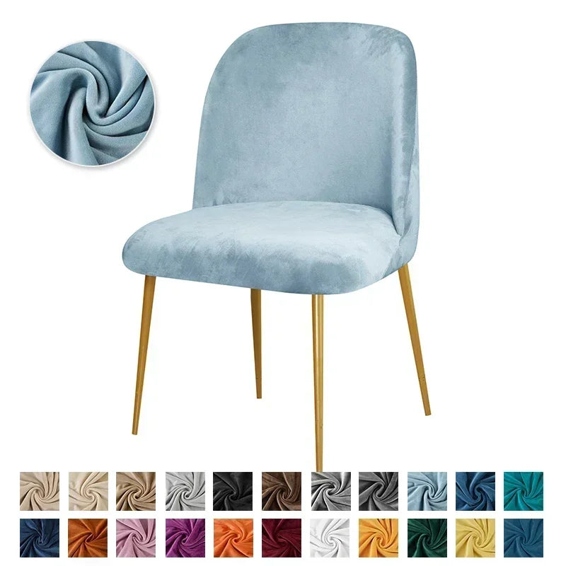 Housse de Chaise Scandinave - Velours - Dossier et Assise Arrondi