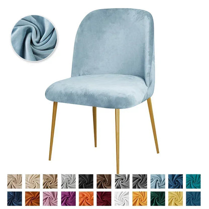 Housse de Chaise Scandinave - Velours - Dossier et Assise Arrondi