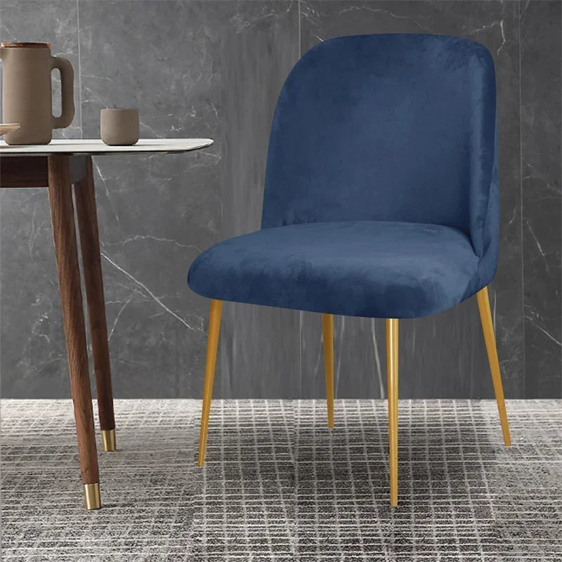 Housse de Chaise Scandinave - Velours - Dossier et Assise Arrondi