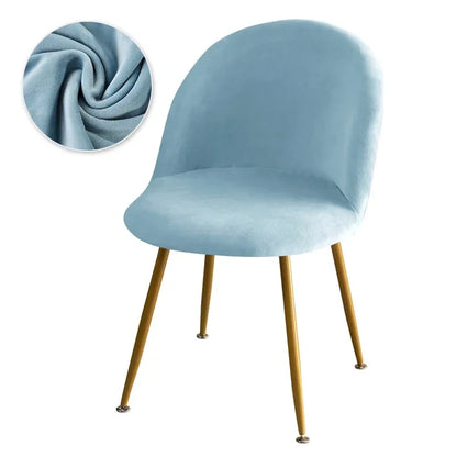 Housse Chaise Scandinave Dossier Incurvée Velours