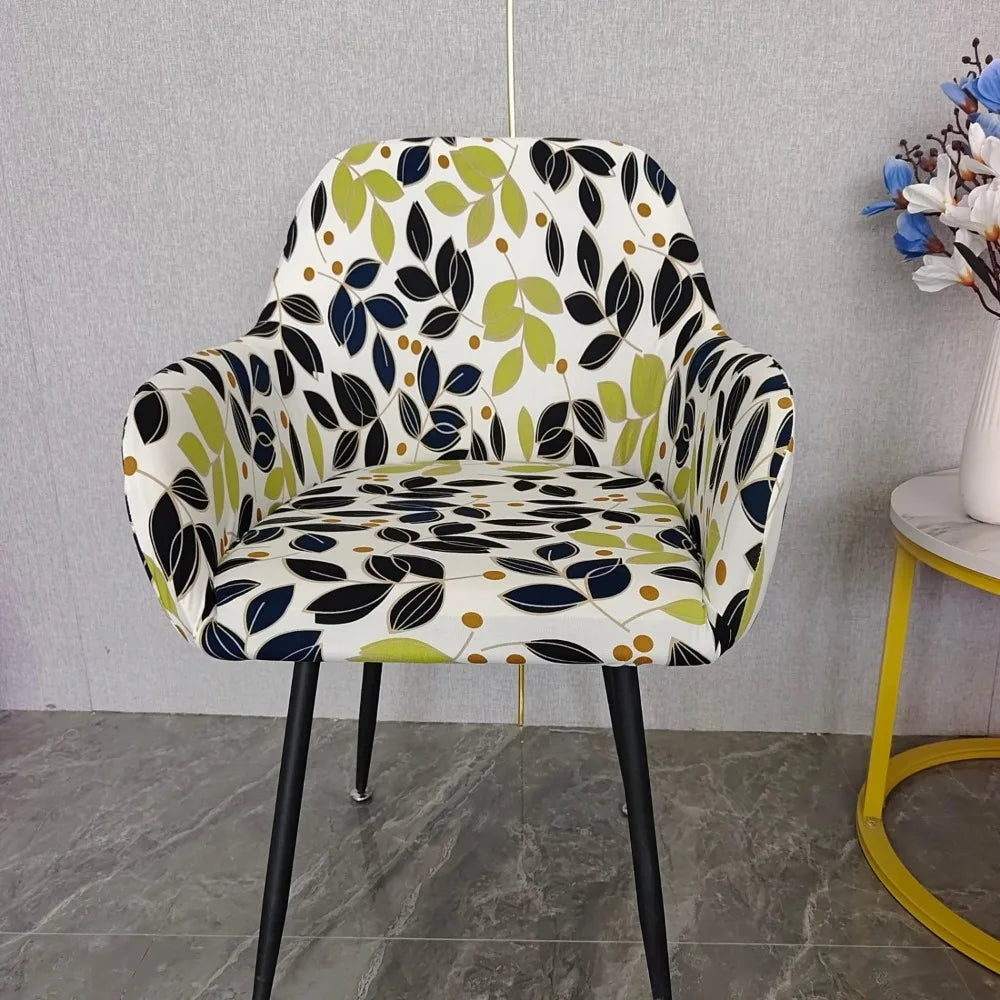 Housse Chaise Scandinave avec Accoudoirs - Avec Motifs