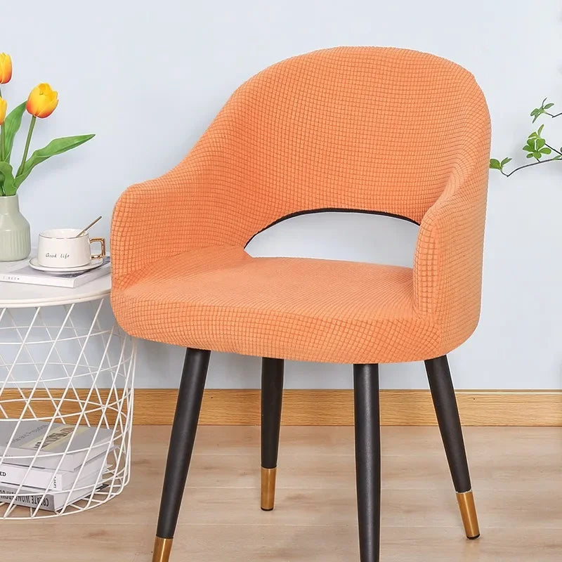 Housse Chaise Scandinave - Dossier Incurvée avec Accoudoirs