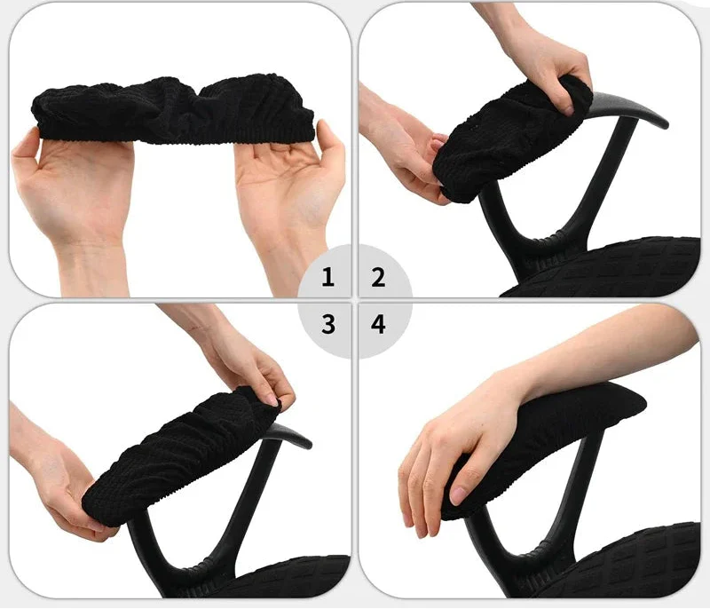 Housses Accoudoirs Chaise - Protection Élastique Lavable
