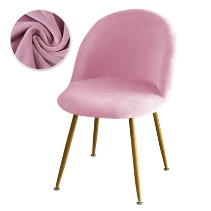Housse Chaise Scandinave Dossier Incurvée Velours