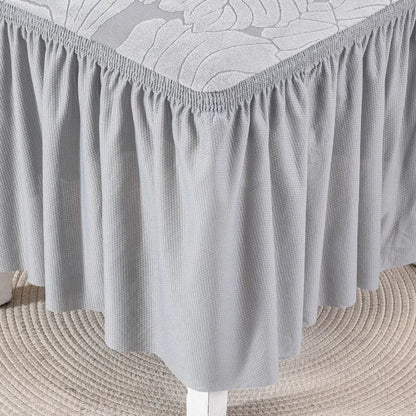 Housse Chaise - Avec Jupe - Motif Imprimée et Couleur Unie