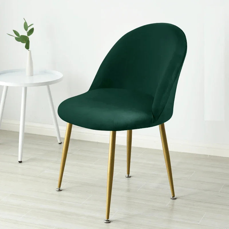 Housse Chaise Scandinave Dossier Incurvée Velours