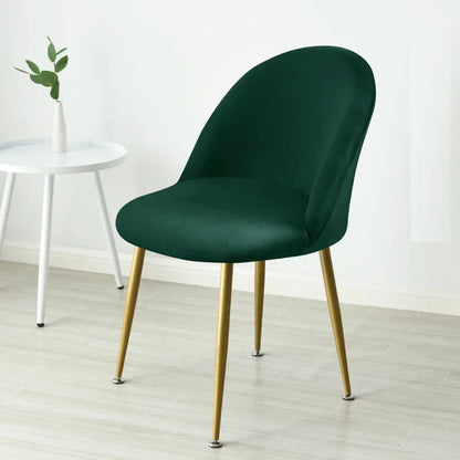 Housse Chaise Scandinave Dossier Incurvée Velours