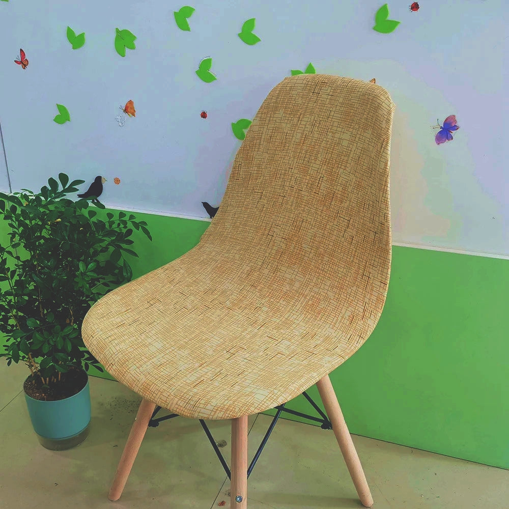 Housse chaise Scandinave <br> Imprimé Beige