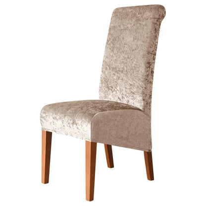 Housse de Chaise Xl - Velours Écrasé - Couleur Unie