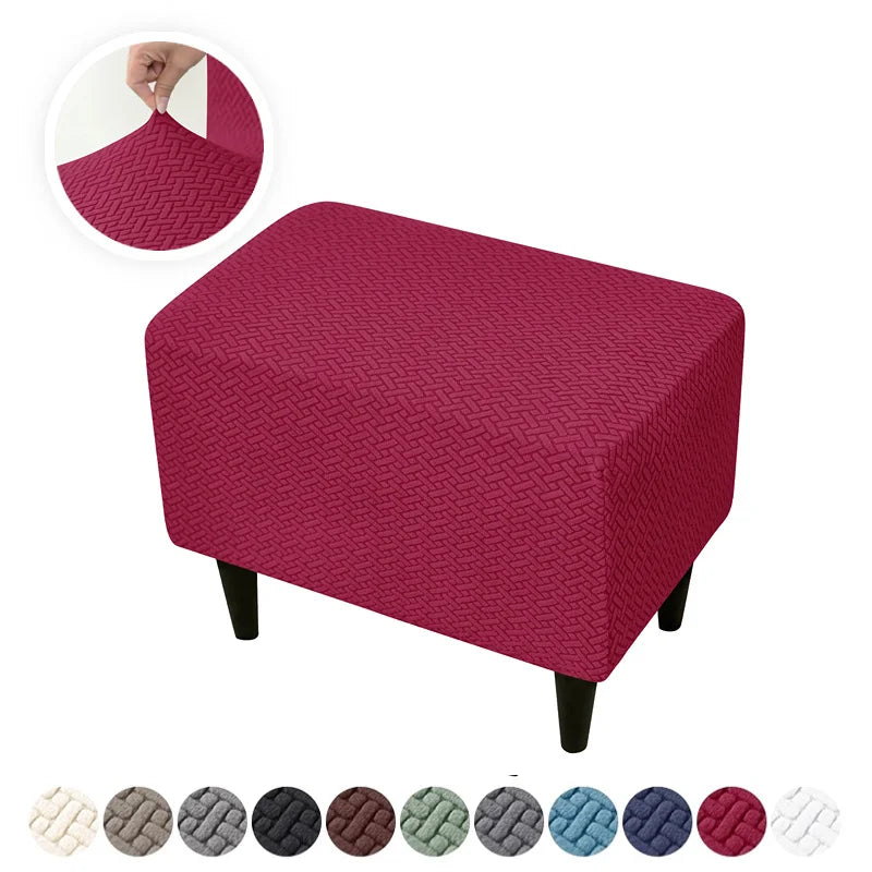 Housse Fauteuil Club - Housse Repose Pieds - Motif Chevrons