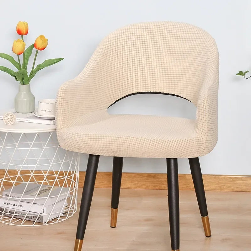 Housse Chaise Scandinave - Dossier Incurvée avec Accoudoirs