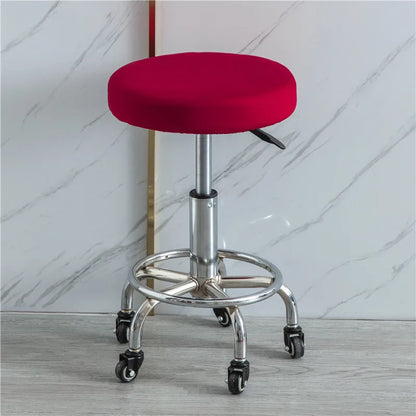 Housse Tabouret Rond - Couleur Unie