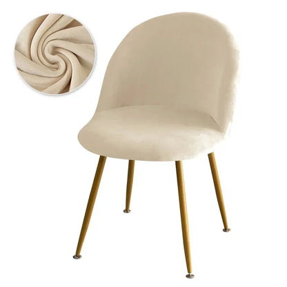 Housse Chaise Scandinave Dossier Incurvée Velours