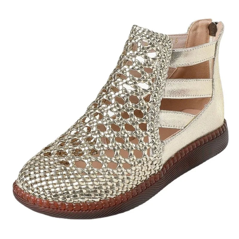 Cléopâtre Bottes sandales - Confortable et élégant (Cuir véritable)