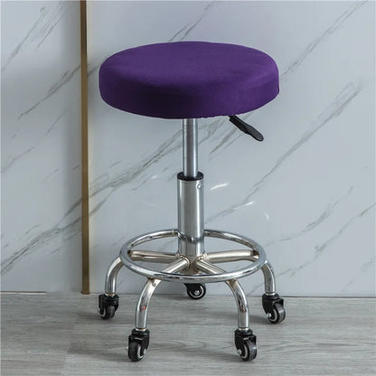 Housse Tabouret Rond - Couleur Unie