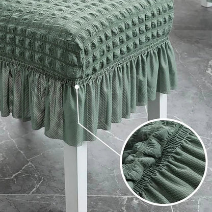 Housse de Chaise - Avec Jupe - Couleur Unie