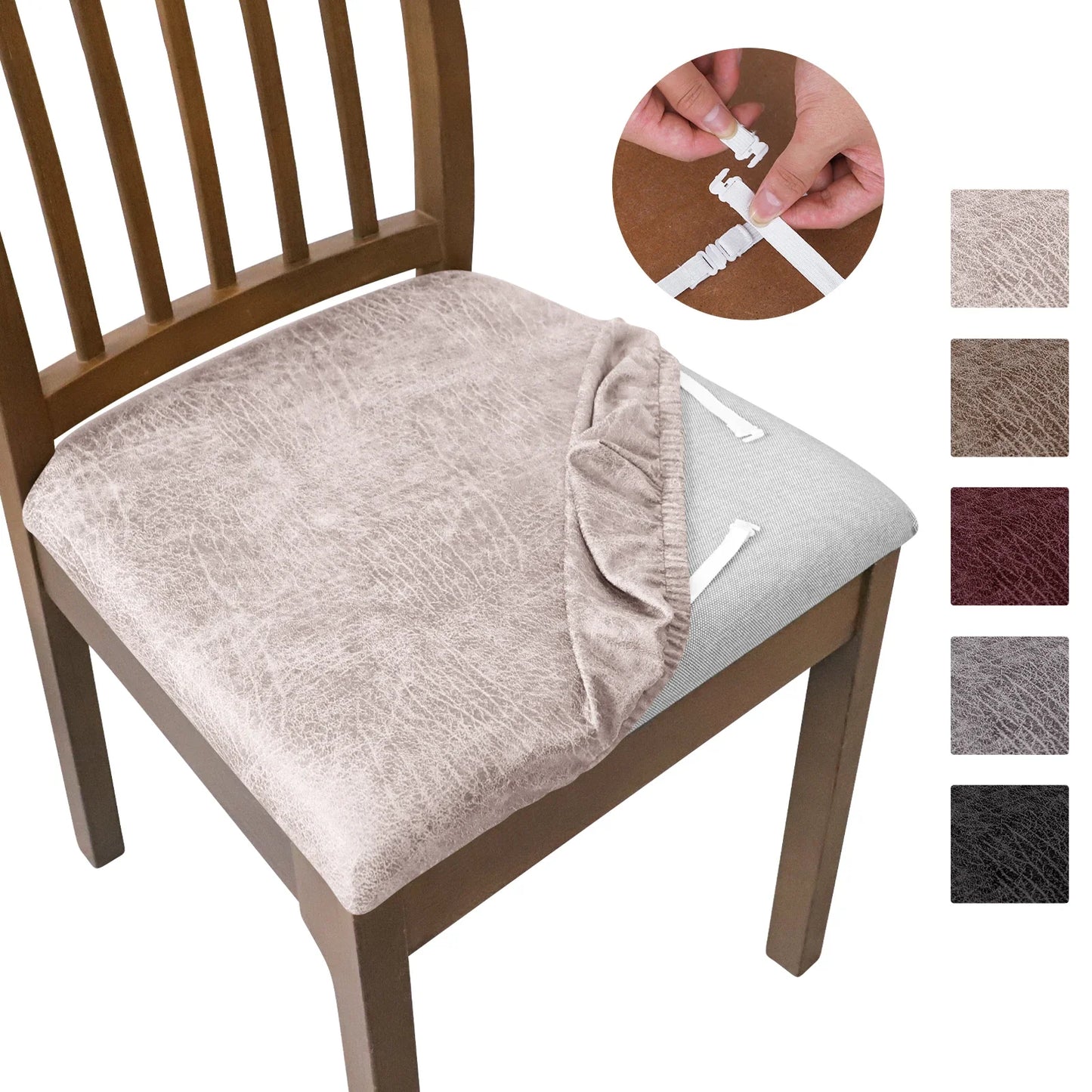 Housse Assise de Chaise - Velours Écrasé - Couleur Unie