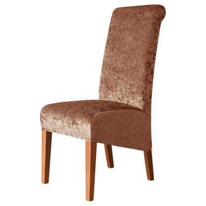 Housse de Chaise Xl - Velours Écrasé - Couleur Unie