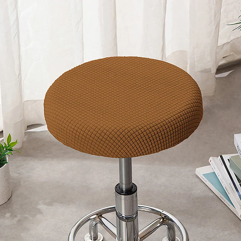Housse Tabouret Bar Rond Jacquard
