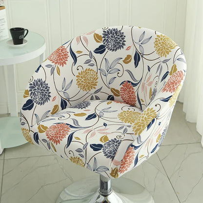 Housse Chaise Bar - Avec Motifs - Dossier Arrondi