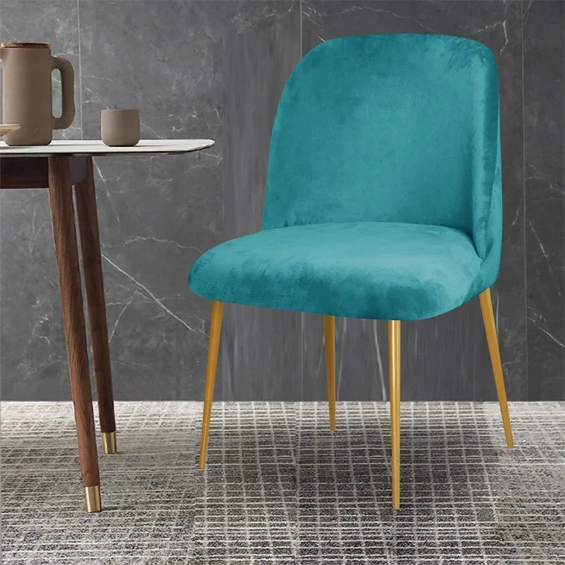 Housse de Chaise Scandinave - Velours - Dossier et Assise Arrondi