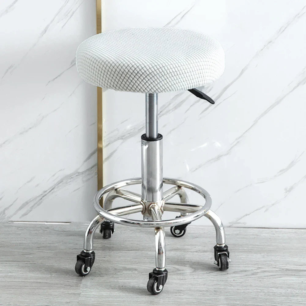 Housse Tabouret Rond - Couleur Unie