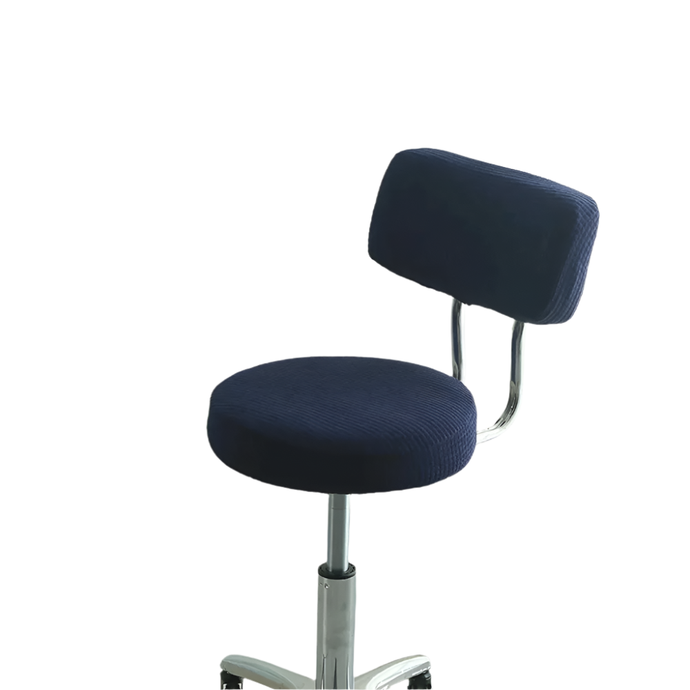 Housse de Tabouret Rond avec Dossier