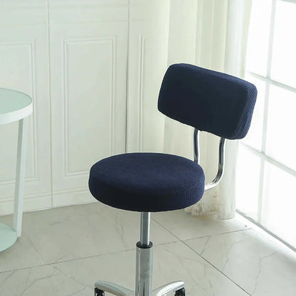 Housse de Tabouret Rond avec Dossier