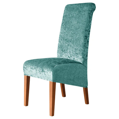 Housse de Chaise Xl - Velours Écrasé - Couleur Unie