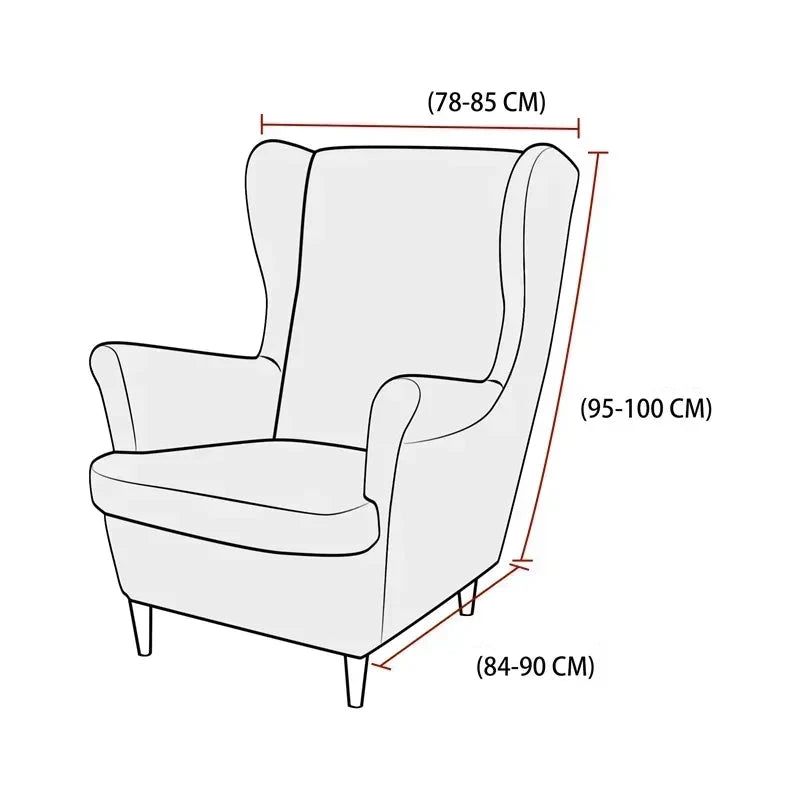 Housse Fauteuil Club - Housse Repose Pieds - Motif Chevrons