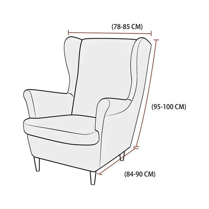 Housse Fauteuil Club - Housse Repose Pieds - Motif Chevrons