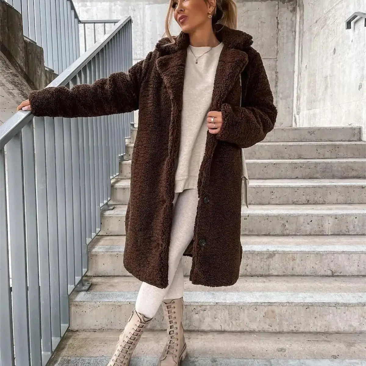 Monica - Manteau Teddy Élégant