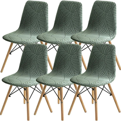 Housse de Chaise Scandinave - Motifs Feuilles
