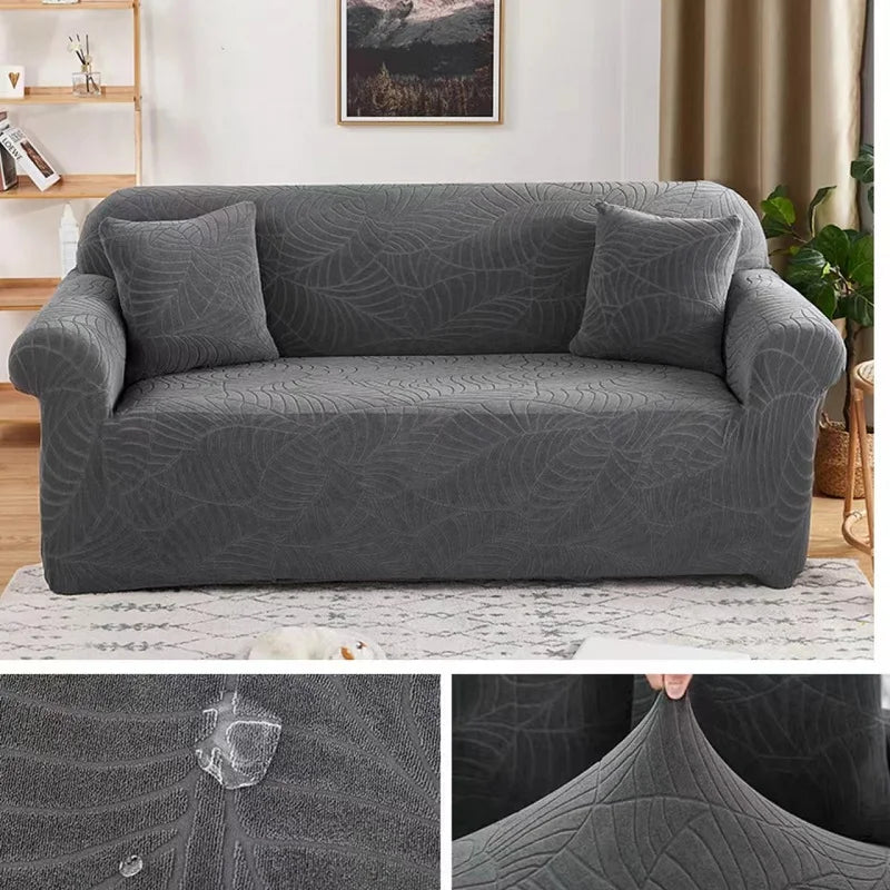Housse Canapé Extensible - Motif Feuilles