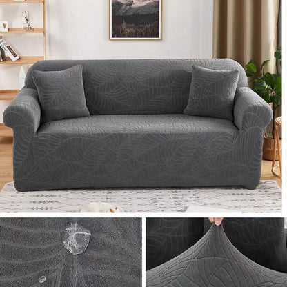 Housse Canapé Extensible - Motif Feuilles