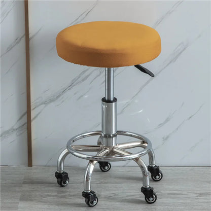 Housse Tabouret Rond - Couleur Unie