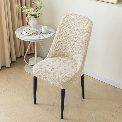 Housse de Chaise Scandinave Dossier Arrondi - Motif Gaufré