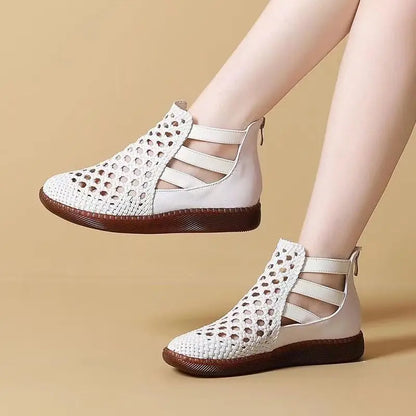 Cléopâtre Bottes sandales - Confortable et élégant (Cuir véritable)